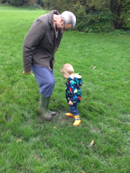 2013-10-26 17.04.25 Splashing in puddles with Granddad
