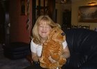 A wrinkly dog, and a cuddly toy ha ha Christmas 1998