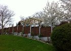 The neighbour's monstrosity is nearly complete - after 3 years. When they stand on the decking here they tower above our garden. Weirdos