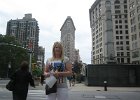 Rachel gets ready to do the ironing. Flat Iron building in case you don't get the joke.